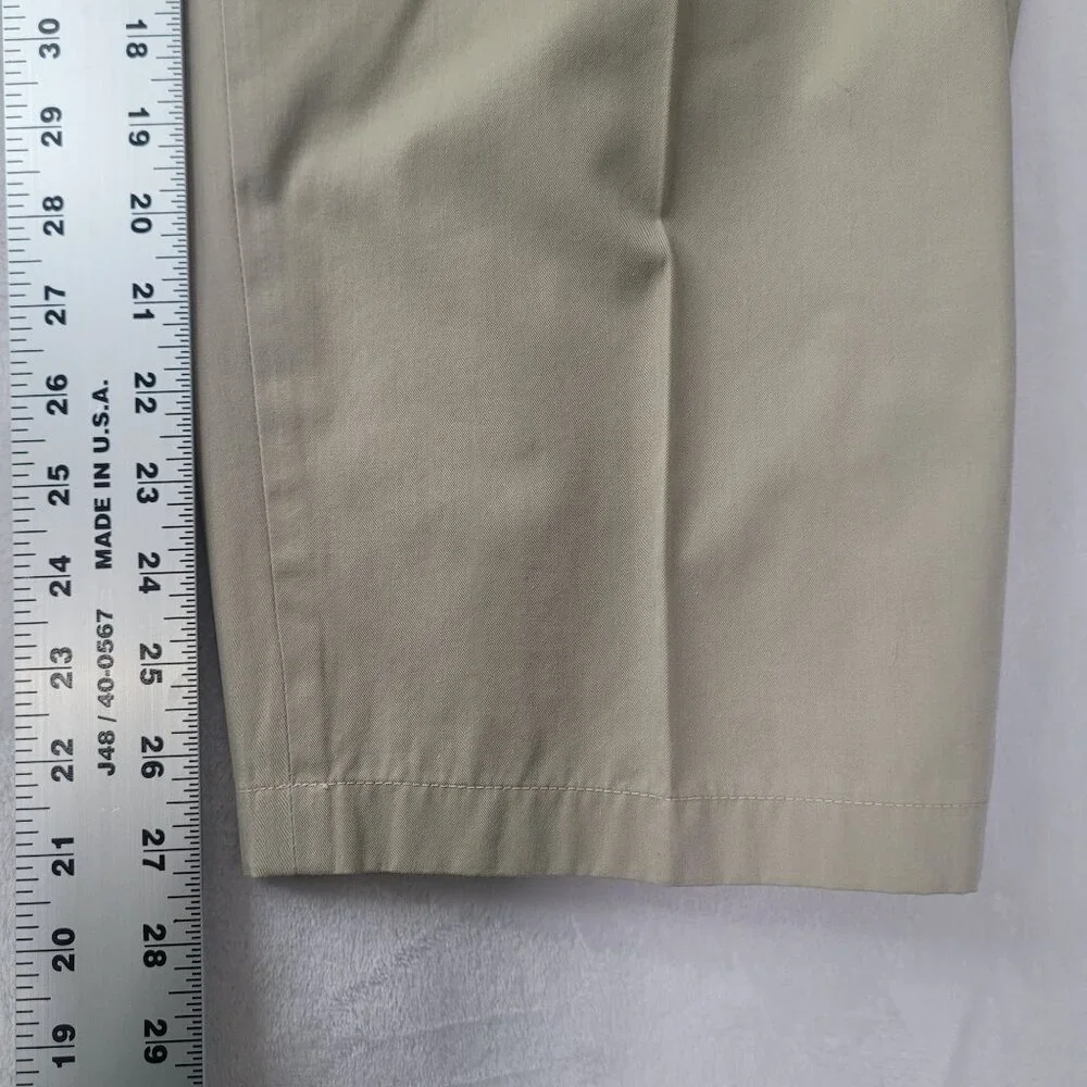 VTG Burberrys Leisure Men's Beige Pleated Chino Pants Talla 60 US Size 44x27 - Picture 9 of 11